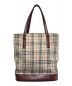 BURBERRY (バーバリー) ノバチェックトートバッグ ベージュ×レッド サイズ:ー：10000円