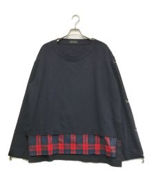 s'yte（サイト）の古着「Beaver Check Bondage Muslin Shirt」｜ネイビー×レッド