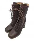 MARYAM NASSIR ZADEHマリアムナッシアーザデー）の古着「LACE UP BOOT W 9CM HEEL」｜ブラウン