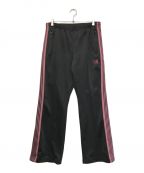 Needlesニードルズ）の古着「Boot-Cut Track Pant - Poly Smoo」｜ブラック×ピンク