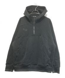 Y-3（ワイスリー）の古着「LOGO HALF-ZIP HOODIE」｜ブラック