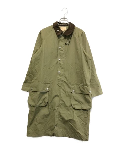 NIGEL CABOURN（ナイジェルケーボン）NIGEL CABOURN (ナイジェルケーボン) コーデュロイ切替ハーフジップワンピース オリーブ サイズ:8の古着・服飾アイテム