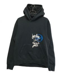 NIKE×Travis Scott×FRAGMENT DESIGN（ナイキ×トラヴィス スコット×フラグメントデザイン）の古着「プルオーバープリントパーカー」｜ブラック