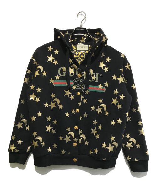 GUCCI（グッチ）GUCCI (グッチ) シェリーラインスタームーンパーカー ブラック サイズ:Mの古着・服飾アイテム