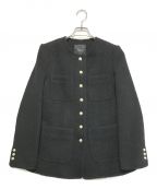 Lookastルックキャスト）の古着「BLACK BRYNN WOOL TWEED JACKET」｜ブラック