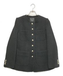 Lookast（ルックキャスト）の古着「BLACK BRYNN WOOL TWEED JACKET」｜ブラック