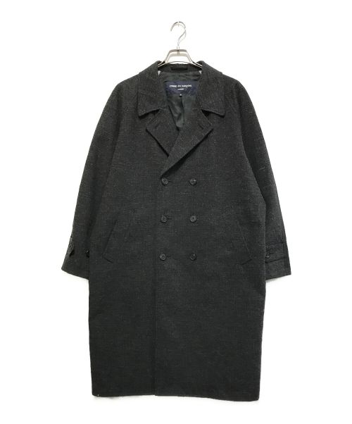 COMME des GARCONS HOMME（コムデギャルソン オム）COMME des GARCONS HOMME (コムデギャルソン オム) 23AWウールヘンリボーンコート グレー×ブラック サイズ:Sの古着・服飾アイテム