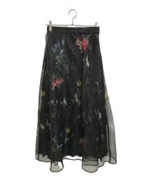 Ameri（アメリ）の古着「SOFIA ORGANZA LAYERED SKIRT」｜ブラック