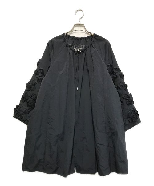 BEARDSLEY（ビアズリー）BEARDSLEY (ビアズリー) フラワースリーブコート ブラック サイズ:Fの古着・服飾アイテム