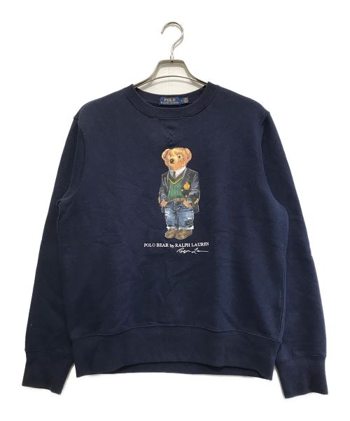 POLO RALPH LAUREN（ポロ・ラルフローレン）POLO RALPH LAUREN (ポロ・ラルフローレン) ポロベアクルーネックスウェット ネイビー サイズ:Mの古着・服飾アイテム