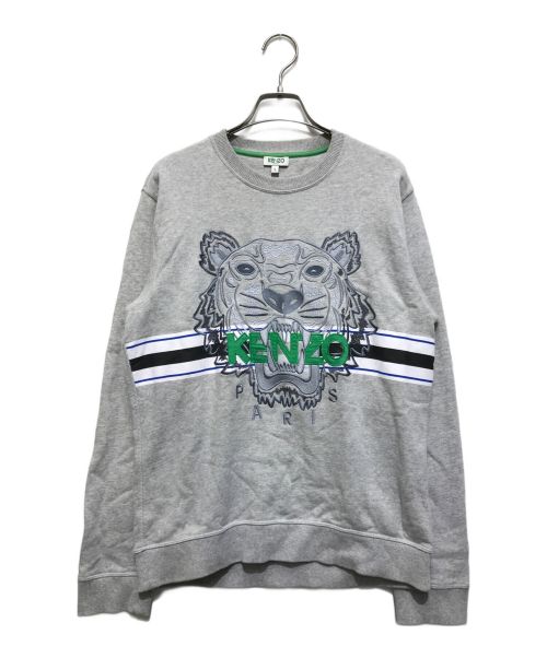 KENZO（ケンゾー）KENZO (ケンゾー) タイガー刺繍スウェット グレー サイズ:Sの古着・服飾アイテム