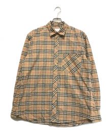 BURBERRY LONDON（バーバリーロンドン）の古着「TBロゴチェックシャツ」｜ブラウン