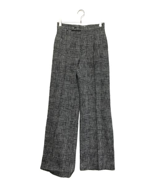 LE CIEL BLEU（ルシェルブルー）LE CIEL BLEU (ルシェルブルー) Tweed Pants ブラック×ホワイト サイズ:36の古着・服飾アイテム