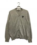 PLAY COMME des GARCONSプレイ コムデギャルソン）の古着「ハートロゴCARDIGAN」｜グレー