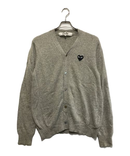 PLAY COMME des GARCONS（プレイ コムデギャルソン）PLAY COMME des GARCONS (プレイ コムデギャルソン) ハートロゴCARDIGAN グレー サイズ:Lの古着・服飾アイテム