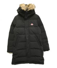 DANTON（ダントン）の古着「FAKE FAR HOODED DOWN COAT」｜ブラック