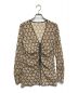 THINGS THAT MATTER（シングスザットマター）の古着「MONOGRAM FLOCKY PRINT TULLE CARDIGAN」｜ベージュ