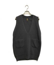 BATONER（バトナ―）の古着「21AW SIGNATURE RIB V-NECK VEST」｜グレー