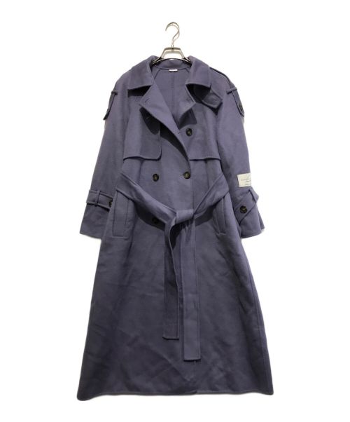 Snidel（スナイデル）Snidel (スナイデル) 22AW ウロコカシミアスタンドカラーコート パープルの古着・服飾アイテム