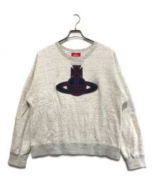 Vivienne Westwood RED LABEL（ヴィヴィアンウエストウッドレッドレーベル）の古着「フェルトORBパッチスウェット」｜ライトグレー