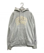 Champion REVERSE WEAVE (チャンピオン リバース ウィーブ) stussy (ステューシー) プルオーバーパーカー グレー サイズ:M