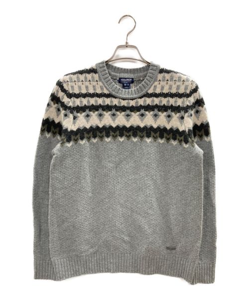 WOOLRICH（ウールリッチ）WOOLRICH (ウールリッチ) ノルディック柄ニット グレー サイズ:Sの古着・服飾アイテム