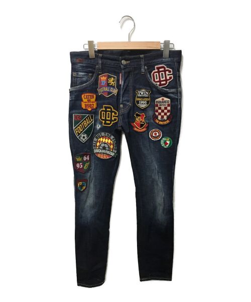 DSQUARED2（ディースクエアード）DSQUARED2 (ディースクエアード) Skater Patch Denim Pants インディゴ サイズ:44の古着・服飾アイテム