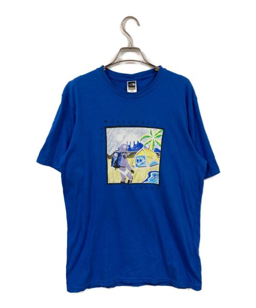 THE NORTH FACE（ザ ノース フェイス）THE NORTH FACE (ザ ノース フェイス) SUPREME (シュプリーム) Sketch S／S TEE ブルー サイズ:Ｍの古着・服飾アイテム