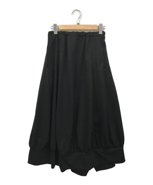 REGULATION Yohji Yamamoto（レギュレーションヨウジヤマモト）REGULATION Yohji Yamamoto (レギュレーションヨウジヤマモト) POLYESTER TWILL JERSEY SKIRT ブラック サイズ:2の古着・服飾アイテム