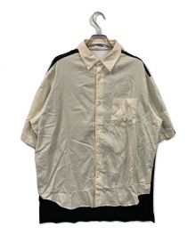 kudos（クードス）の古着「BACK BAND SHIRT」｜ベージュ×ブラック