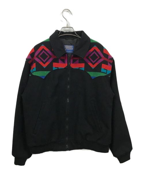 PENDLETON（ペンドルトン）PENDLETON (ペンドルトン) ヴィンテージネイティブ柄ジャケット ブラック サイズ:Ｍの古着・服飾アイテム