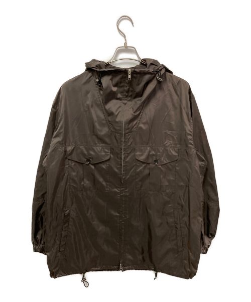 GROUND Y（グラウンドワイ）GROUND Y (グラウンドワイ) Pe/Taffeta Anorak jacket ブラウン サイズ:3の古着・服飾アイテム