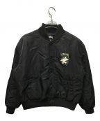 stussyステューシー）の古着「surfman stadium jacket」｜ブラック