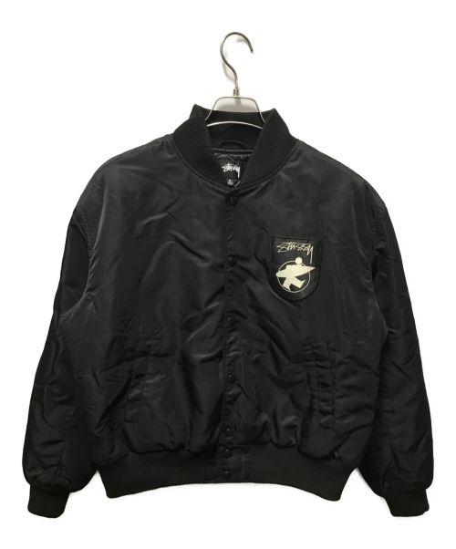 stussy（ステューシー）stussy (ステューシー) surfman stadium jacket ブラック サイズ:Ｓの古着・服飾アイテム