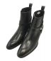 VANQUISH（ヴァンキッシュ）の古着「Cow Leather side gore ring heel Boots」｜ブラック