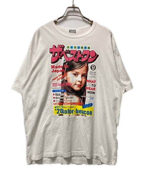 kolor/BEACON（カラービーコン）kolor/BEACON (カラービーコン) カラービーコン マガジンプリント Tシャツ ホワイト サイズ:3の古着・服飾アイテム