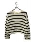 L'appartement（アパルトモン）の古着「Border Rollup Knit Pullover」｜ホワイト×ブラック