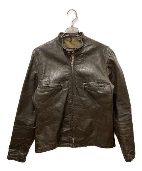 HARLEY-DAVIDSON（ハーレーダビッドソン）HARLEY-DAVIDSON (ハーレーダビッドソン) 70s AMF HARLEY DAVIDSON SINGLE LEATHER JACKET ブラウン サイズ:Ｌの古着・服飾アイテム