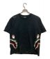 A BATHING APE（アベイシングエイプ）の古着「COLOR CAMO SIDE SHARK TEE」｜ブラック