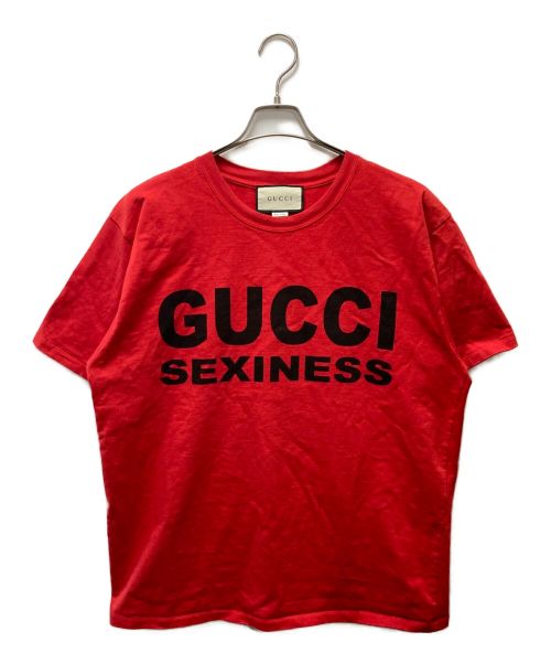 GUCCI（グッチ）GUCCI (グッチ) プリントTシャツ レッド サイズ:Ｓの古着・服飾アイテム