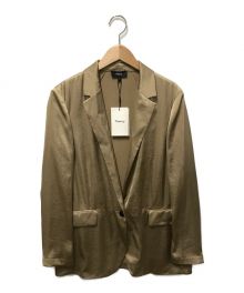 theory（セオリー）の古着「Crushed Satin Casual Blazer UB」｜ベージュ