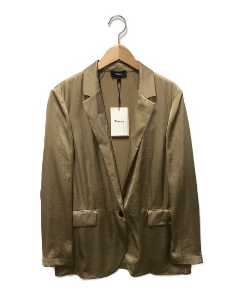 theory（セオリー）theory (セオリー) Crushed Satin Casual Blazer UB ベージュ サイズ:2の古着・服飾アイテム