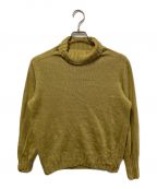 MARGARET HOWELLマーガレットハウエル）の古着「LINEN COTTON WIDE ROLL NECK」｜イエロー