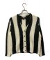 stussy（ステューシー）の古着「STRIPE BRUSHED CARDIGAN」｜ホワイト×グレー