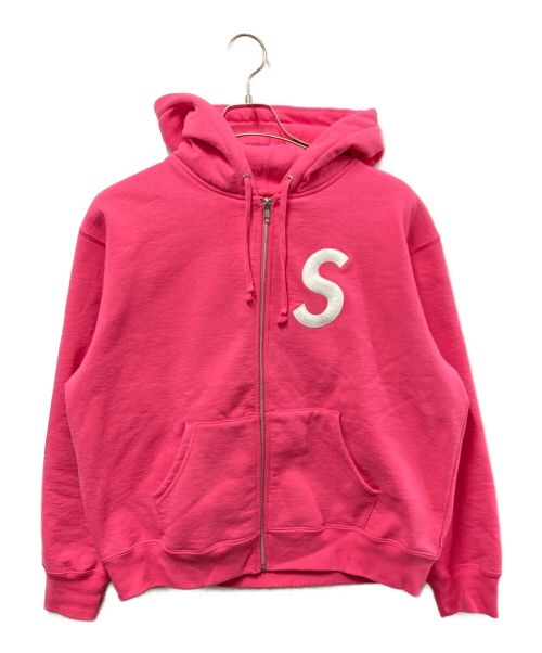 SUPREME（シュプリーム）SUPREME (シュプリーム) S Logo Zip Up Hooded Sweatshirt ショッキングピンク サイズ:Ｓの古着・服飾アイテム