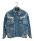 DIESEL（ディーゼル）の古着「lasered effect denim jacket」｜インディゴ