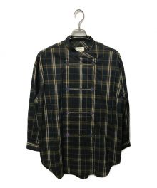 ENDRECHERI×ZOZO（エンドリケリー×ゾゾ）の古着「PLAID OPEN SHIRTS」｜グリーン