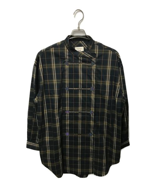 ENDRECHERI（エンドリケリー）ENDRECHERI (エンドリケリー) ZOZO (ゾゾ) PLAID OPEN SHIRTS グリーン サイズ:FREEの古着・服飾アイテム