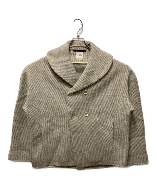 45R（フォーティーファイブアール）45R (フォーティーファイブアール) ツイル KNIT PEA JACKET グレーの古着・服飾アイテム