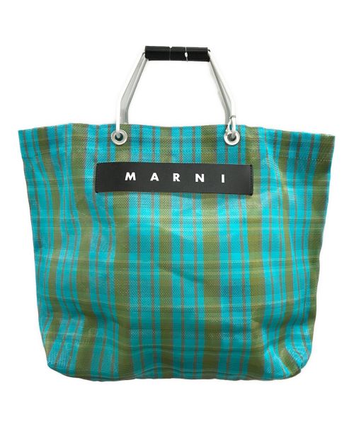 MARNI（マルニ）MARNI (マルニ) MARKET STRIPE BAG グリーンの古着・服飾アイテム